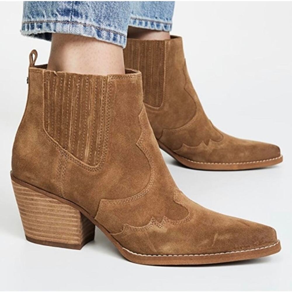 Sam Edelman Winona Suede Booties, Size 8